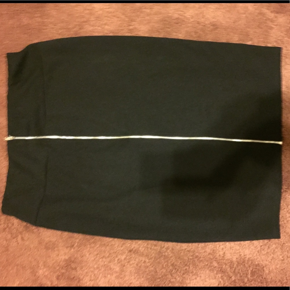 Tight fitting black skirt